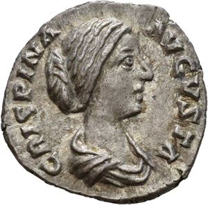Crispina d.182 e.Kr., denarius, Roma 180-182 e.Kr. R: Ceres stående mot venstre