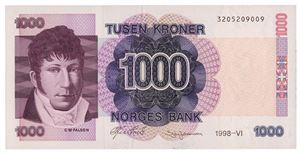 1000 kroner 1998. 3205209009