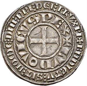 Ludvig IX, den hellige 1226-1270, gros Tournois 1266-1270
