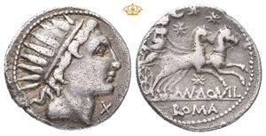 Man. Aquillius. 109-108 BC. AR denarius (3,69 g)