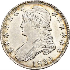 1/2 dollar 1829
