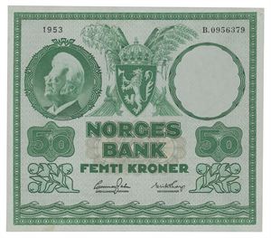 Norway. 50 kroner 1953. B0956379