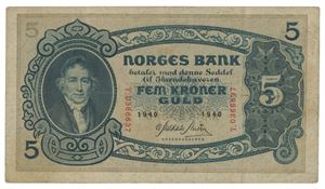 5 kroner 1940. T0366637