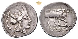 P. Furius Crassipes, 84 BC. AR denarius (3,84 g)