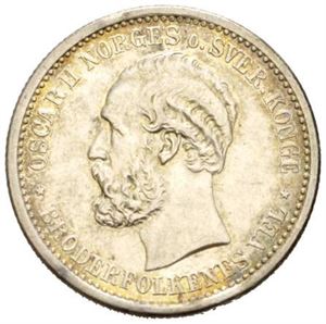 1 krone 1881. Liten kantskade/minor edge nick