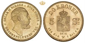 20 kroner/5 species 1874