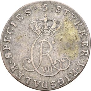 CHRISTIAN VII 1766-1808 1/5 speciedaler 1797. S.9