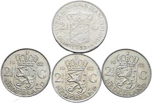 Lott 4 stk 2½ Gulden