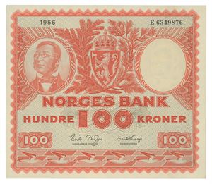100 kroner 1956. E.6349876