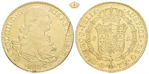 Carl IV, 8 escudos 1806. Mexico City