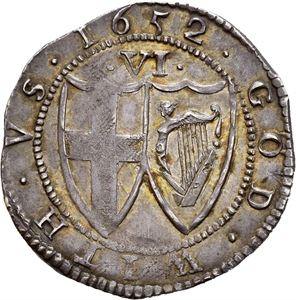 Commonwealth, 6 pence 1652