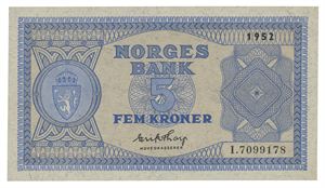 5 kroner 1952. I.7099178