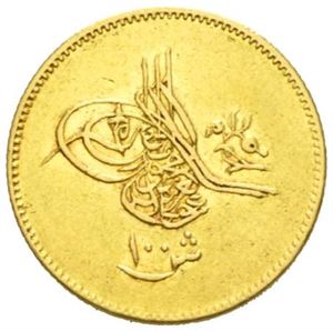 Abdul Aziz, 100 qirsh 1866.