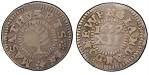 Massachusetts, Pine Tree Shilling 1652. (4,47 g). Small Planchet