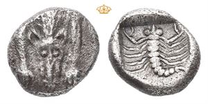 CARIA, Mylasa (?). Circa 450-400 BC. AR hemiobol (0,50 g)
