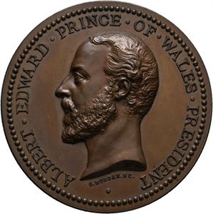 England. Albert Edward prins av Wales. Kunstutstilling 1874. Morgan. Bronse.
