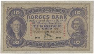 10 kroner 1906. B.1534927.
