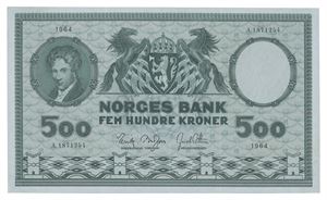 Norway. 500 kroner 1964. A1871254