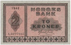 2 kroner 1940. A0077885