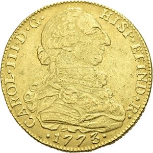 Carl III, 8 escudos 1773. Nuevo Reino