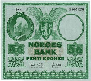 50 kroner 1964. E9959251