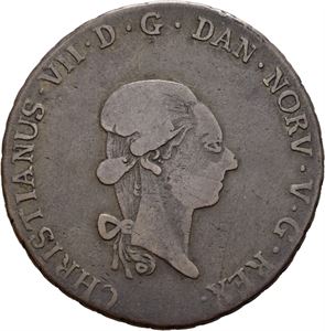 CHRISTIAN VII 1766-1808, KONGSBERG, 2/3 speciedaler 1796. S.4