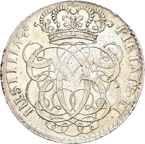 CHRISTIAN V 1670-1699, KONGSBERG, 4 mark 1698. S.1