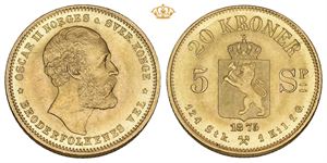 20 kroner/5 species 1875
