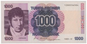 1000 kroner 1989. 1200556504