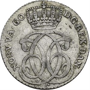 CHRISTIAN VI 1730-1746. KONGSBERG. 24 skilling 1734. Med myntmerke C. S.5