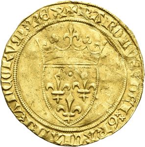 Charles VI 1380-1422, ecu d`or. Buklet/creased