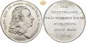 Carl XIII. Til Deputeraden från Norriges Rikes Stor-thing. Erich Nord.