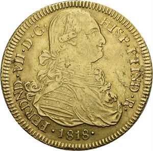 Ferdinand VII, 8 escudos 1818 P