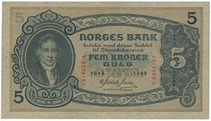 5 kroner 1943 V