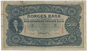 500 kroner 1942. A.0399011.