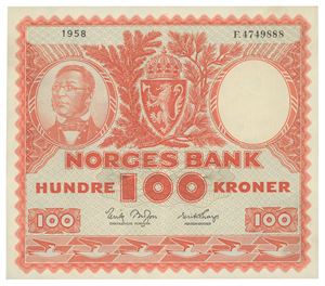 Norway. 100 kroner 1958. F4749888