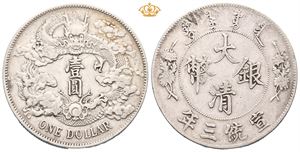 China. Hsuan T`ung, dollar år 3 (=1911)