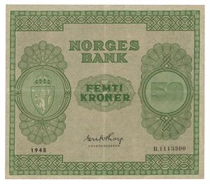 50 kroner 1948. B1113300