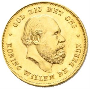 Wilhelm III, 10 gulden 1875.