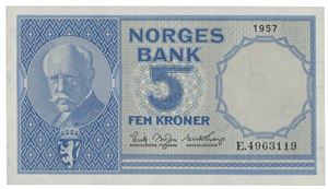 5 kroner 1957. E.4963119