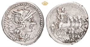 M. Vargunteius. 130 BC. AR denarius (20 mm; 3,83 g)