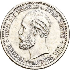 Oscar II. 1 krone 1885