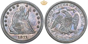 1/4 Dollar 1871