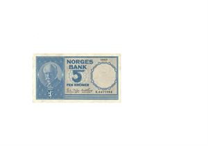 5 kroner 1957. E6477994