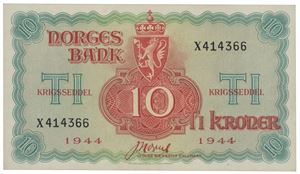 10 kroner 1944. X414366