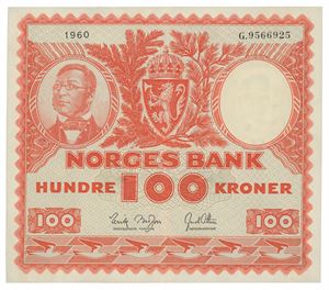 100 kroner 1960. G9566925