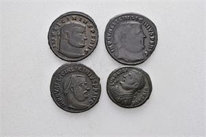 Lot of 4 roman folles of Licinius I, AD 308-324.