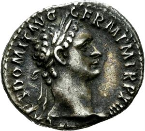 Domitian 81-96, denarius, Roma 95 e.Kr. R: Minerva stående mot venstre