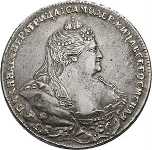 Anna, rubel 1738. Red Mint