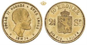 10 kroner/2 1/2 species 1874
